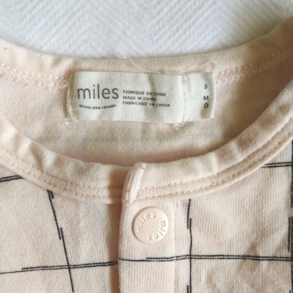 miles baby modern grid print jumpsuit with ruffles 3 months baby girl - Picture 4 of 7